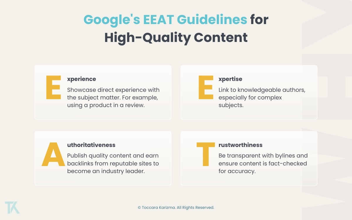 Google EEAT Guidelines For High Quality Content